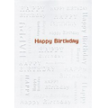 White Happy Birthday Everyday Greeting Card (5"x7")